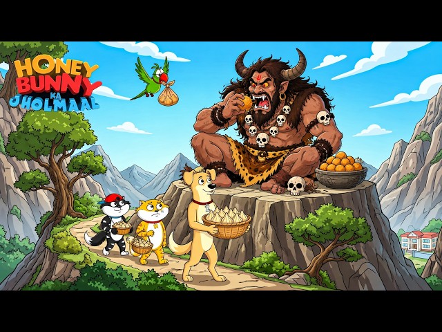 Hunny Bunny जंगली राक्षस के जाल में फँस गया | Hunny Bunny Jholmaal Cartoons for kids