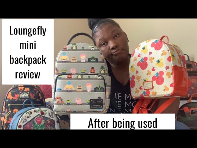 LOUNGEFLY MINI BACKPACK REVIEW-After being used.