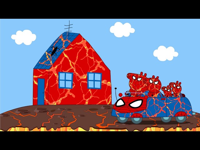Upgrade to Elemental Spider-Man: Lava - Peppa Compilation Animation