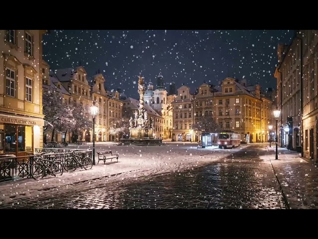 Peaceful Snowfall ❄️ Cozy Winter Ambience & Gentle Snow Sounds for Deep Sleep All Night