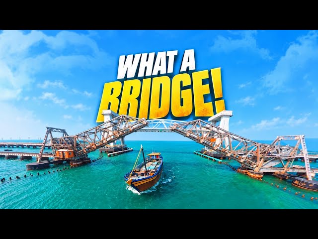 Beyond the ordinary! Here's a look at the #PambanBridge 🌉👀