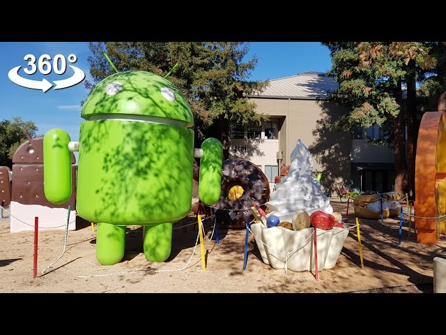Google Visitor's Center , The Android lawn statues, VR 360 video