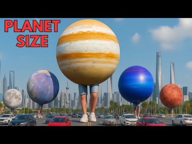 What if Planets Walked? | Planet Size Comparison in first person view | Solar System Size