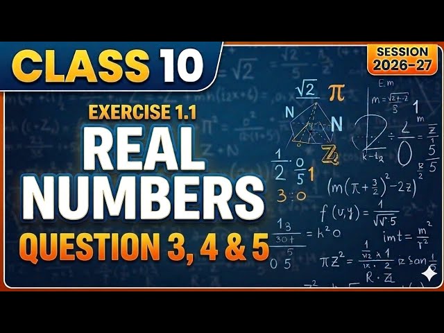 Ex 1.1 Q3, Q4, Q5 Class 10 Maths | Ch 1 Real Numbers Easy Solution (NCERT) #mathematics #realnumbers