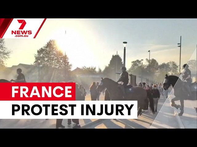 Teen loses hand in French education protests | 7NEWS
