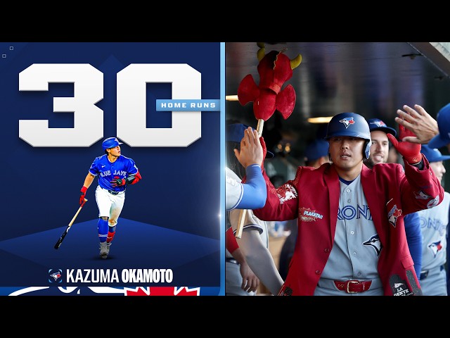 Kazuma Okamoto extends the Blue Jays rookie home run record to 30! 🤩 | MLB Highlights