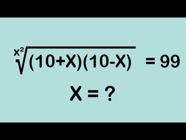 A Beautiful olympiad Radical Equation l Find X =? l olympiad mathematics 