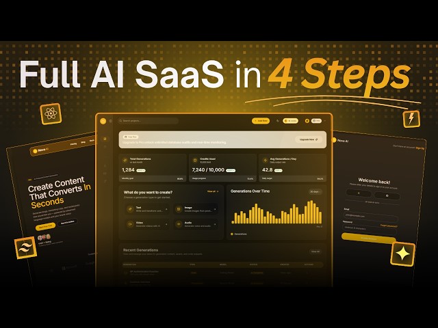 Build a Full Stack AI SaaS In 4 Simple Steps