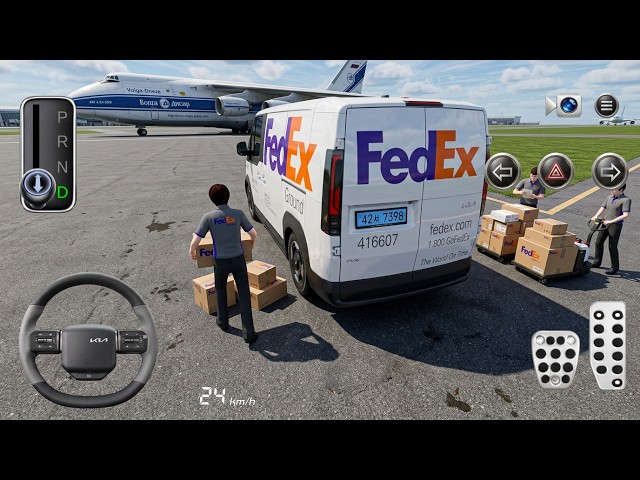 Kia PV5 Cargo FedEx Delivery to Incheon Airport | Korean Driving Simulator
