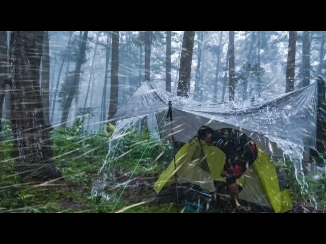 WORST EXPERIENCE OF BEING HIT BY A RAIN STORM ⛈️ Relaxing in bad weather