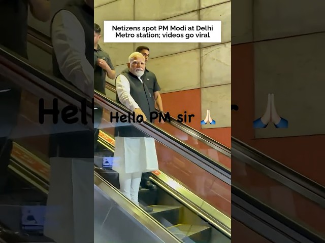 Netizens Spot PM Modi at Delhi Metro Station; Videos Go Viral