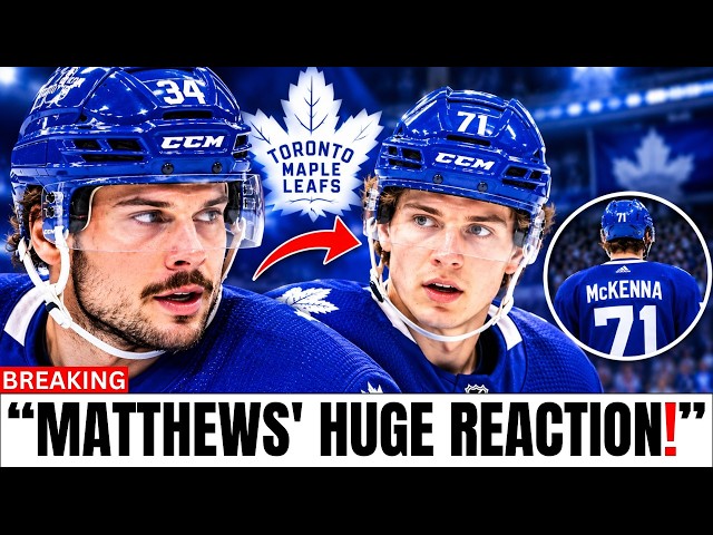 BREAKING: AUSTON MATTHEWS REACTS to Gavin McKenna’s HUGE Moment!