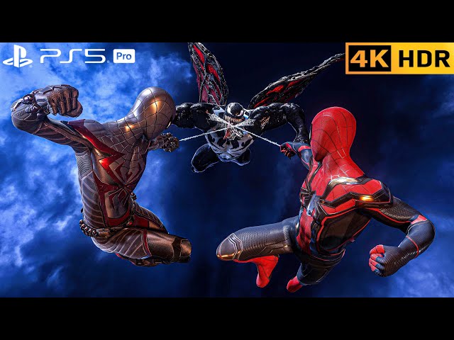 (PS5 PRO) Гибрид Человека-паука и Бродяги против Венома | 4K HDR |