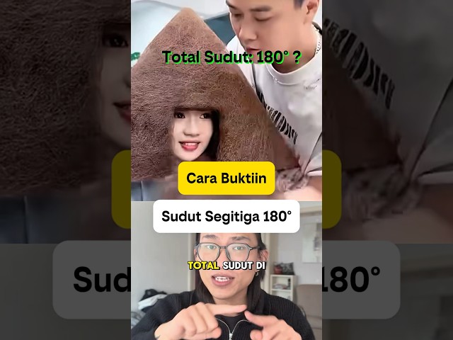 Cara Membuktikan Total Sudut Segitiga 180 Derajat. #belajarsemenit #itb #math