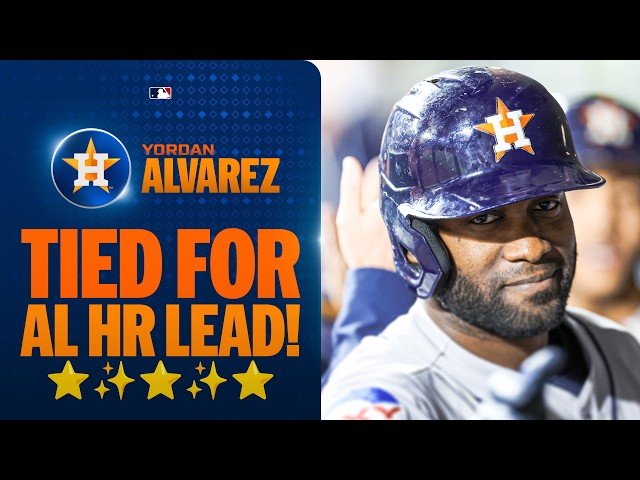 Yordan Alvarez ties Junior Caminero for the AL home run lead! 🚀 | MLB Highlights