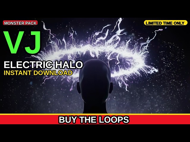 Electric Halo Monster Halloween VJ Loop | Monster Visuals for DJ Sets and LED Walls