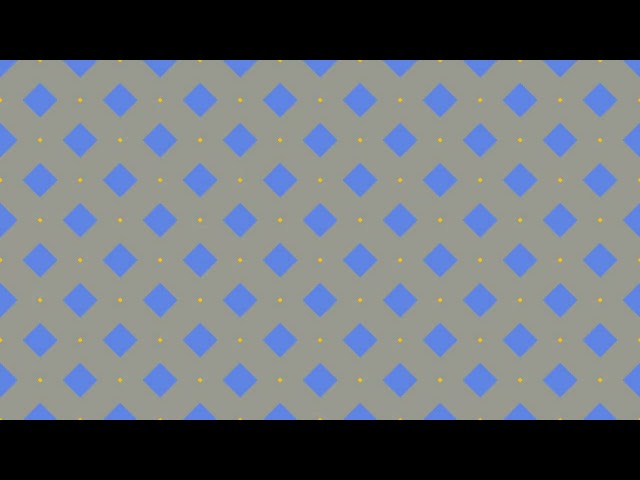 Retro geometric diamond pattern loop in blue, gold, and grey tones animated with pulsating