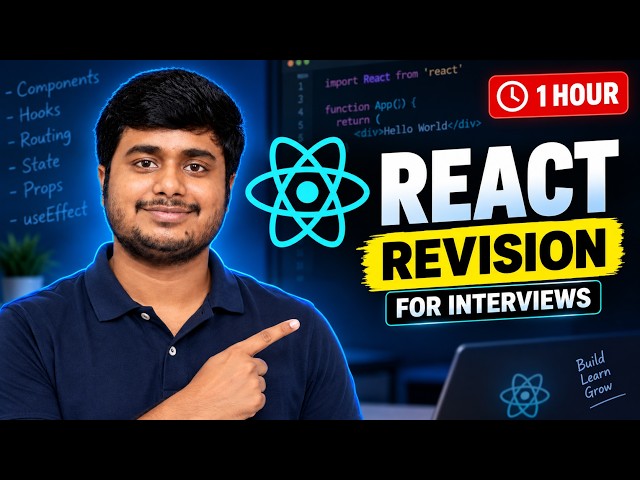 React JS Interview Revision in 1 Hour 🔥 | React Interview Questions for Placements | Fresher Guide