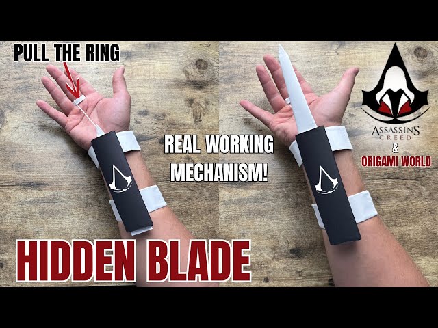 Origami Hidden Blade Tutorial From Assassins Creed | DIY Hidden Blade From Easy Origami World