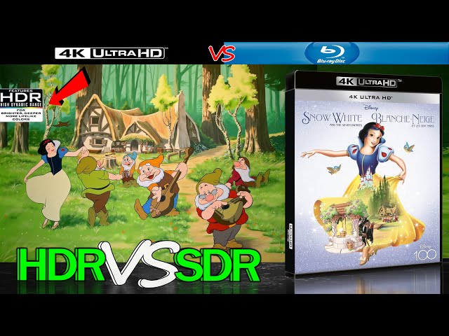 Snow White and the Seven Dwarfs 1937 HDR ANALYSIS 4K BD vs 1080p BD SDR 100nits #TRUE_DIFFERENCE