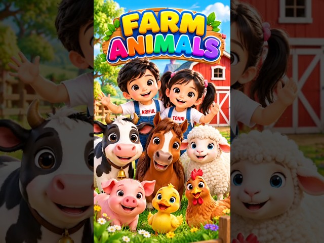 Farm Animals for Kids 🐮🐷 | Learn Animal Names in English #Shorts #playgrowkids