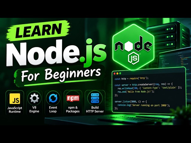 Node.js Explained From Scratch in 15 Minutes | Complete Beginner's Guide