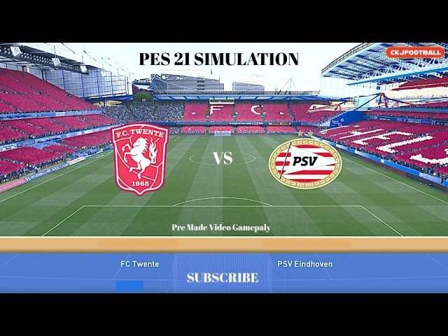 FC Twente vs PSV | PES 2021 Football Simulation | Full Match Gameplay Entertainment Video