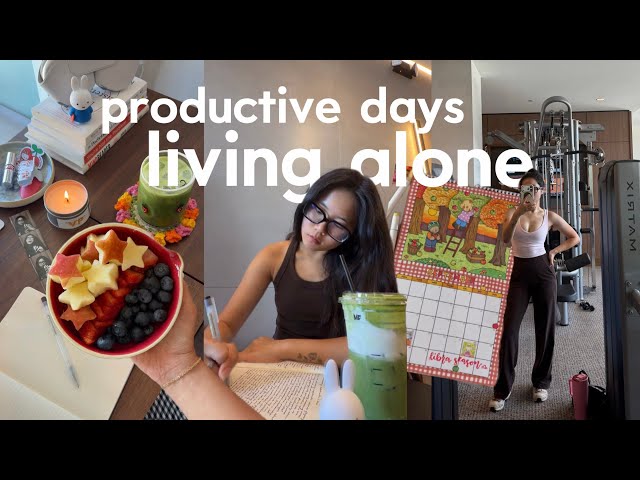 productive days living alone 🧸 settling in my new apartment, work life balance, cozy routines 🍵