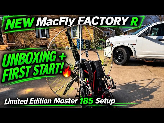 Assembling + Unboxing My Brand New MACFLY Paramotor! Factory R Engine First Start.