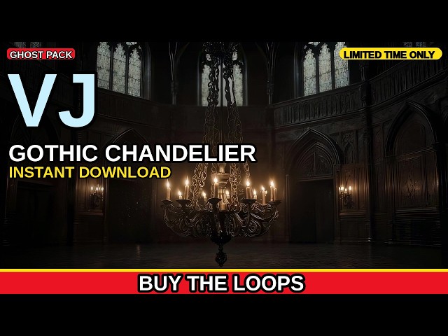 Gothic Chandelier Halloween VJ Loop | Ghost Visuals for DJ Sets and LED Walls