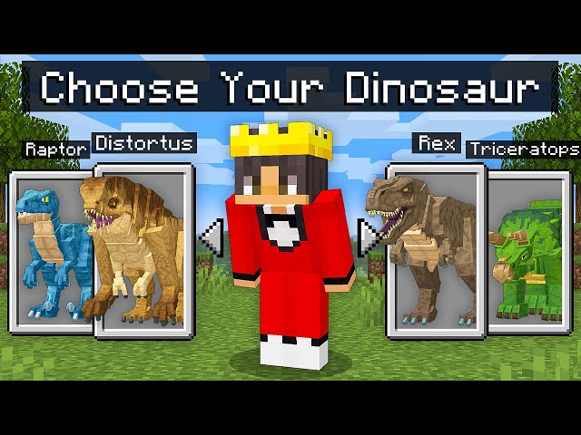 Minecraft, But You Can CHOOSE YOUR DINOSAUR!