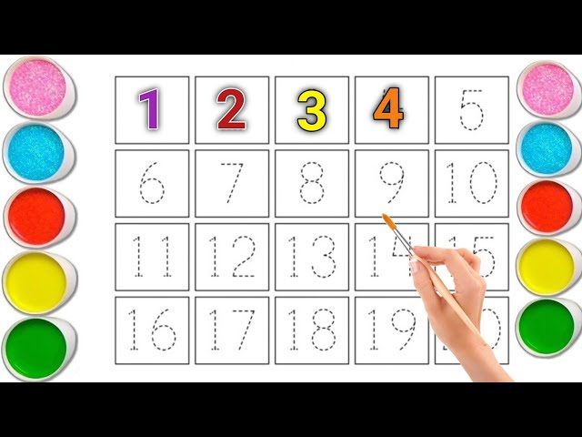Learn Counting 1 to 20 | Number Tracing for Kids | Toddlers Learning