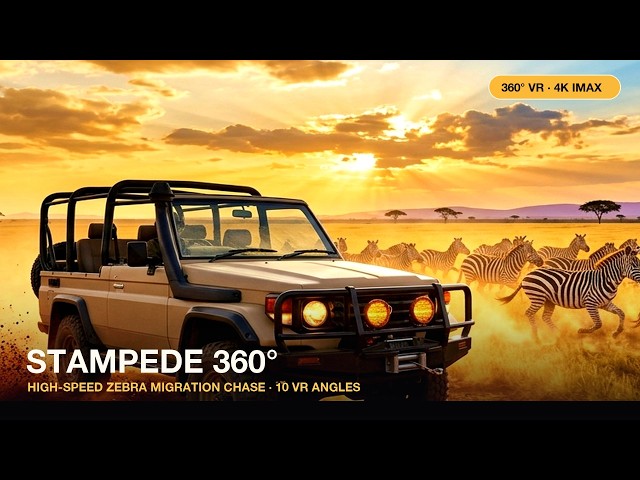 STAMPEDE 360° VR — High-Speed Safari Chase Through the Great Zebra Migration (4K Film)
