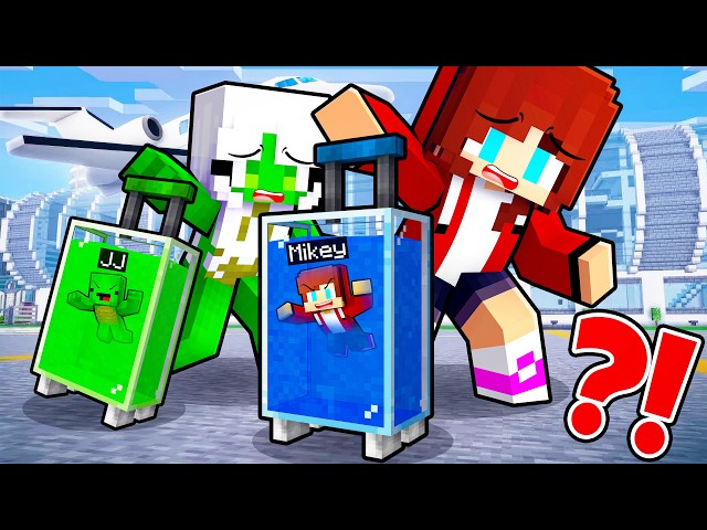 JJ and Mikey Built TINY POOLS Inside Their GIRLFRIENDS' Suitcases in Minecraft - Maizen