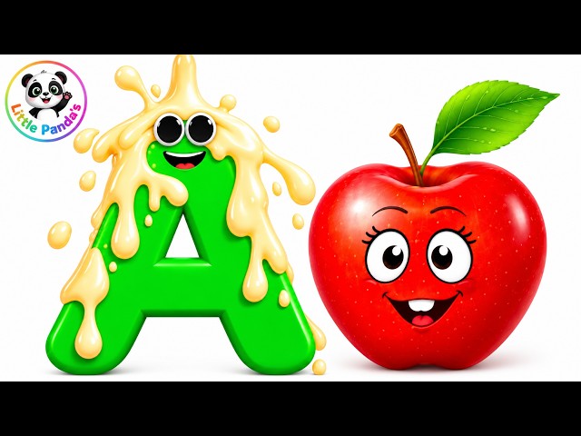 A is For Apple | Learn ABC Letters & Sounds | ABC Phonics Song | Alphabet Song for Toddlers