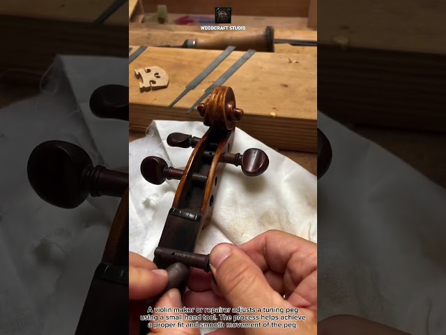 Perfect Violin Peg Fit in Seconds! Precision Hand Tool #ViolinRepair #Luthier #Woodworking Smoothly