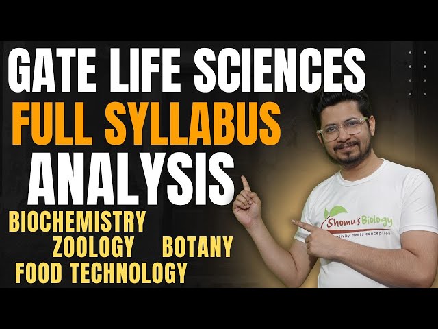 GATE life science syllabus details | GATE XL general aptitude, chemistry and optional subjects