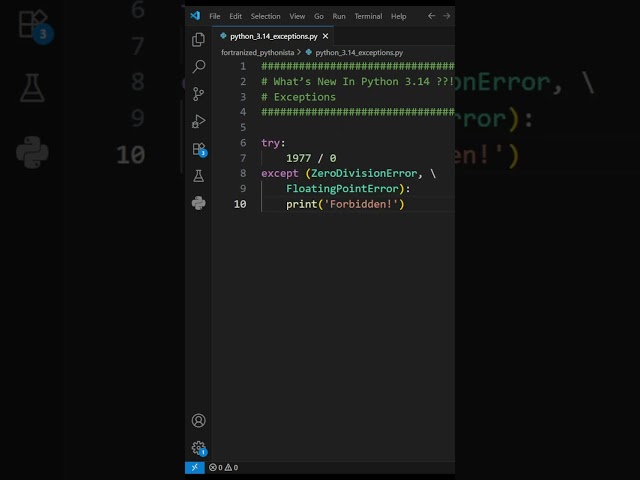 What’s New In Python 3.14? | Part 2 | Exceptions |  #python