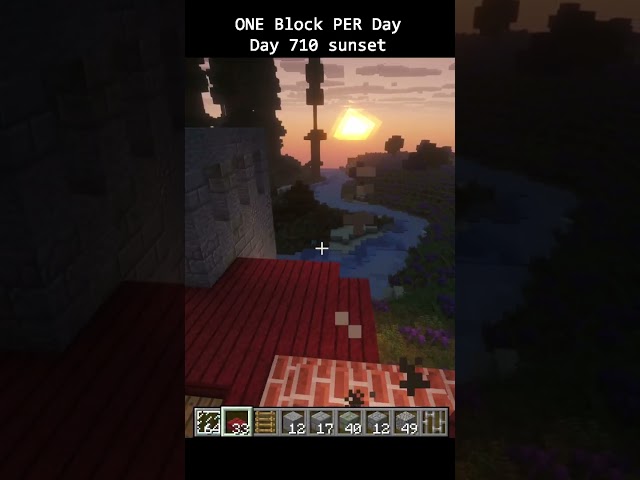 Day 710 Minecraft build challenge - ONE BLOCKS BUILD