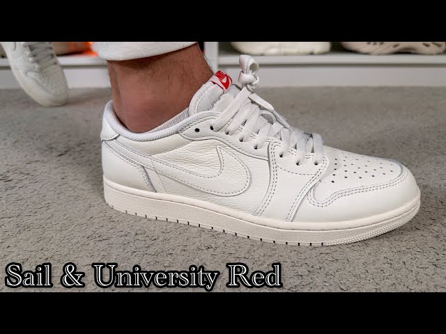 Air Jordan 1 Low OG Sail & University Red Review& On foot