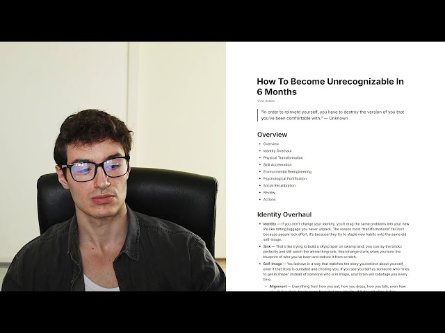 how to become unrecognizable in 180 days (full blueprint)