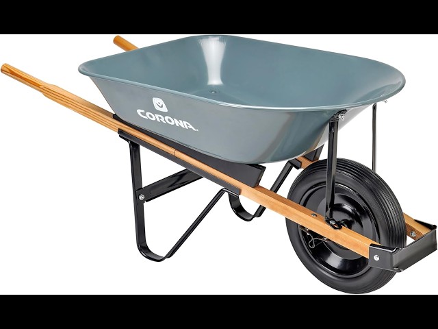 Corona Tools Wheelbarrow in a Box – 5 Cubic Foot Heavy Duty Garden Cart with 15” Flat Free