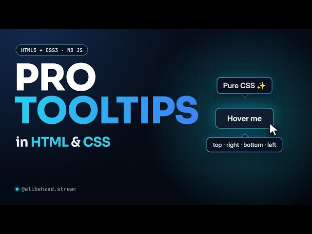 🚀 How to Create a Professional Tooltip in HTML & CSS | CSS Tooltip Tutorial