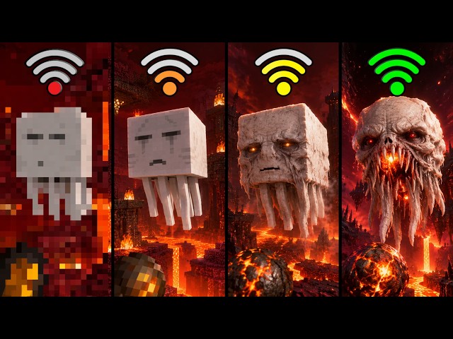 Minecraft Ghast Experiments with different Wi-Fi - compilation