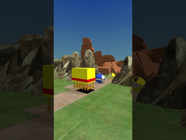 ❓ Where did Roblox Pac-Man 🟦 and Minecraft Pac-Man 🟩 come from?! 🟡 #pacman #shorts  #roblox