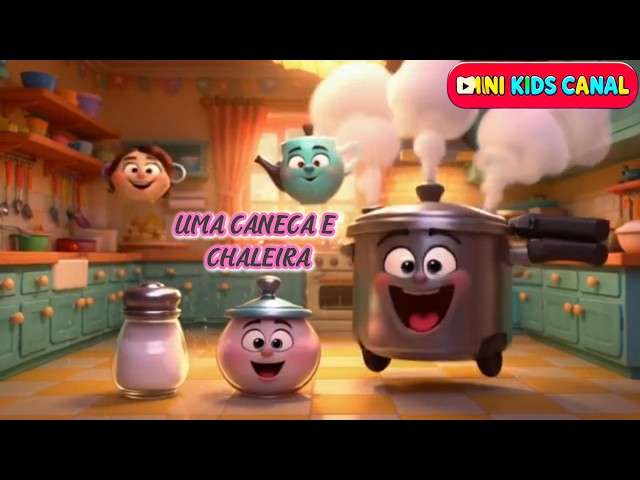 Uma Caneca e Chaleira, Viro Vira | Música Infantil | Mini Kids Canal | Desenho Animado para Crianças