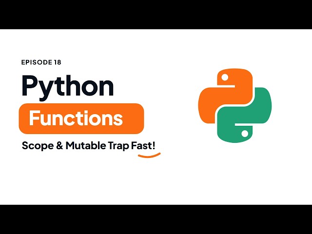 Python Functions: Parameters, Returns & The Mutable Default Trap | Python Tutorial #18