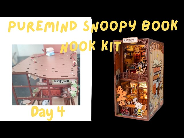 Day 4 - Puremind Snoopy Book Nook Kit Peanut 3D Wooden Puzzle Model