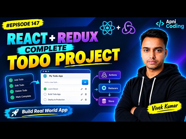 #147 Complete Todo Project | React Redux | Redux in React JS | Actions | Reducers | Store
