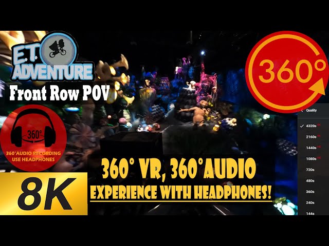 ET Adventure Front Row [8K 360 VR] Universal Studios Florida